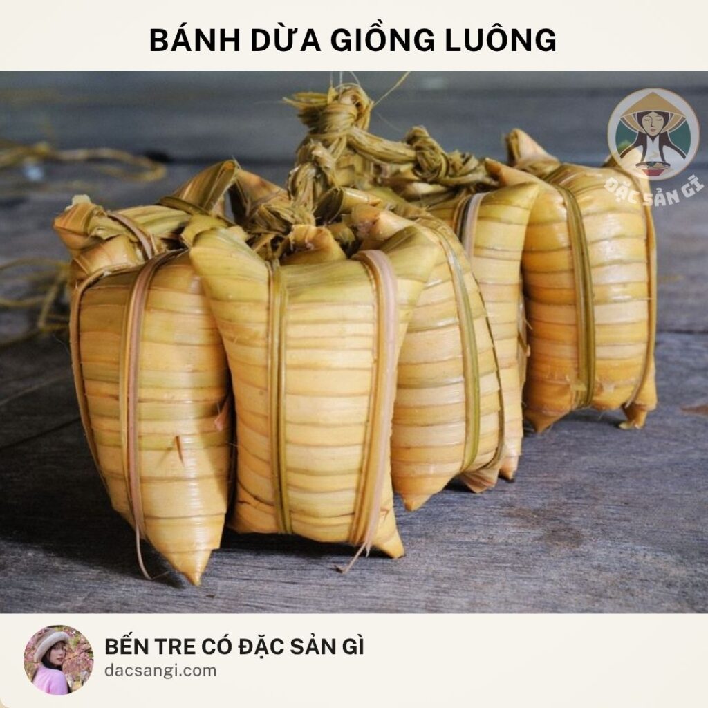 Đặc sản bánh dừa Giồng Luông