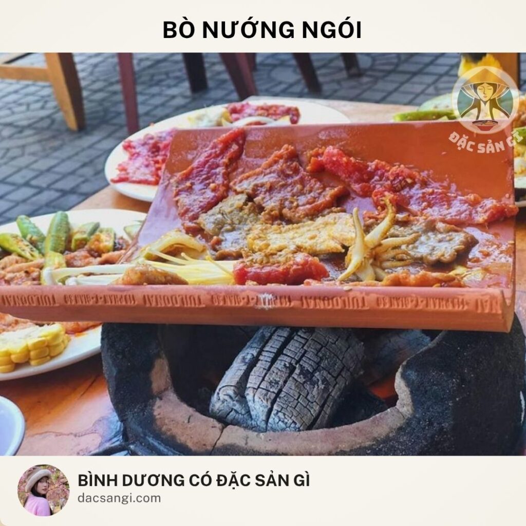 Đặc sản bò nướng ngói Bình Dương