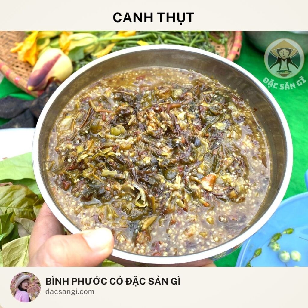 Đặc sản canh thụt Bình Phước