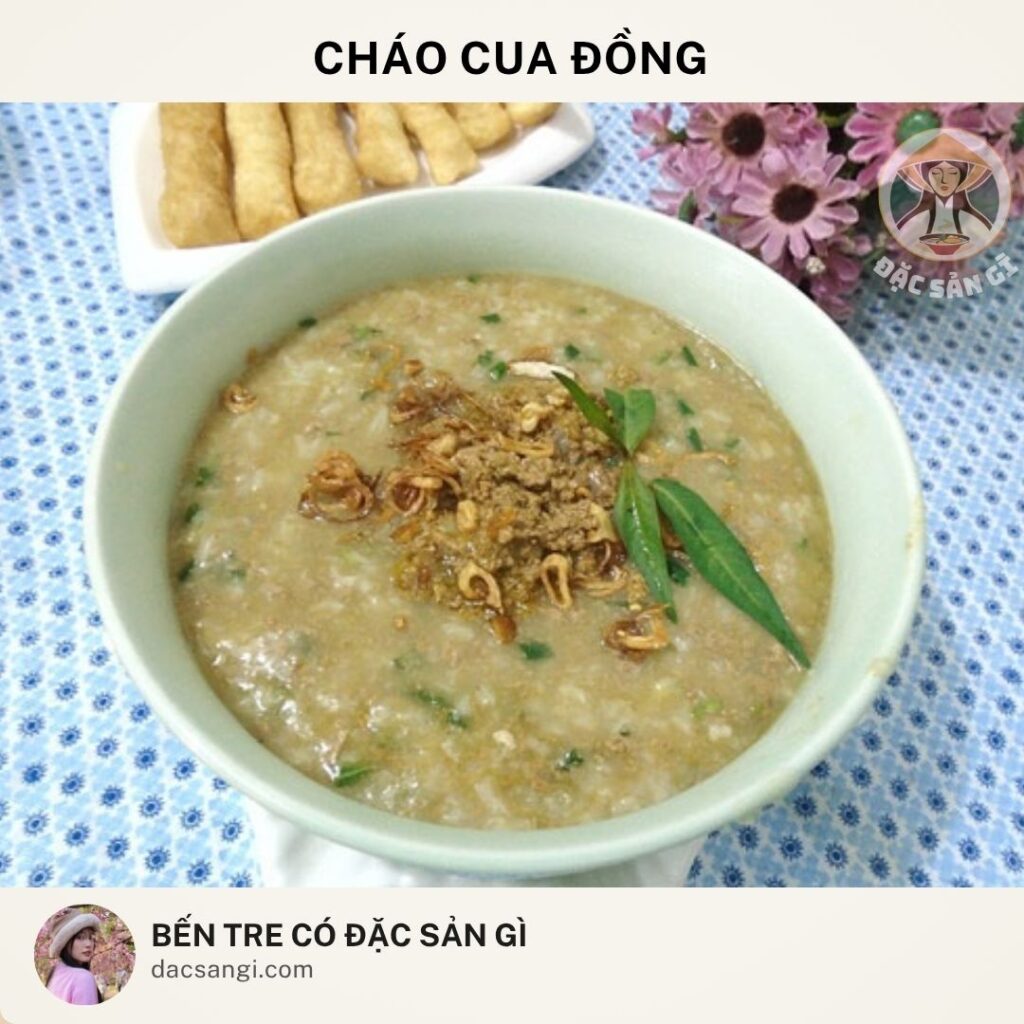 Đặc sản cháo cua đồng Bến Tre
