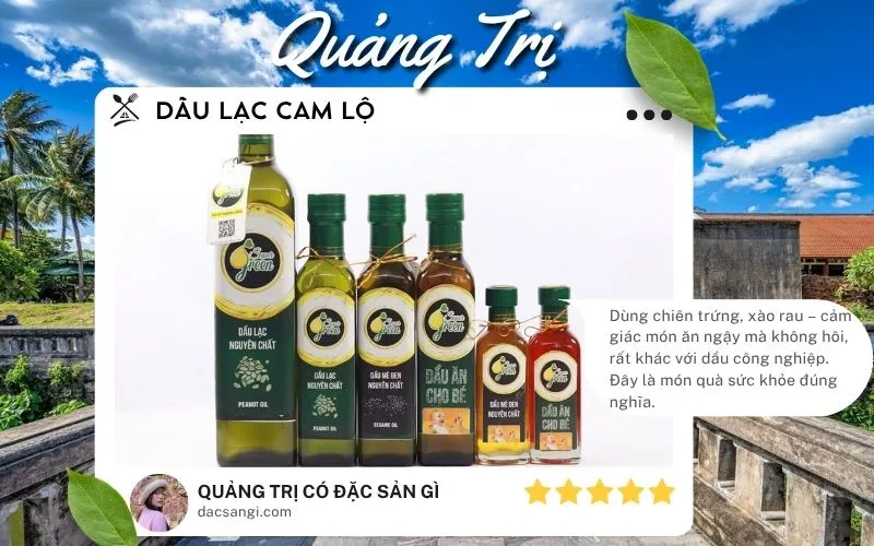 Quảng Trị có đặc sản gì? Gợi ý 18 đặc sản Quảng Trị nên thử và mua về làm quà Đặc sản Dầu lạc Cam Lộ