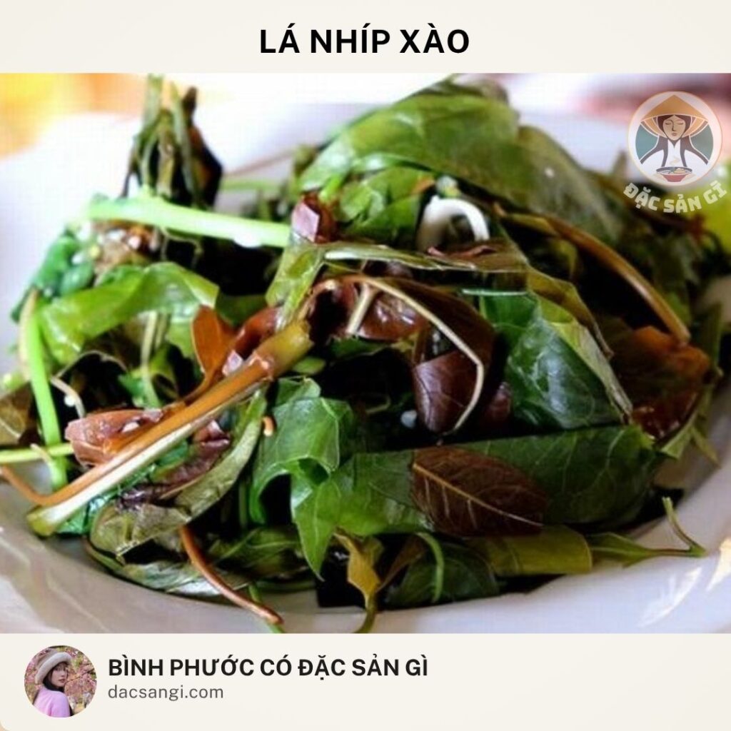 Đặc sản lá nhíp xào Bình Phước