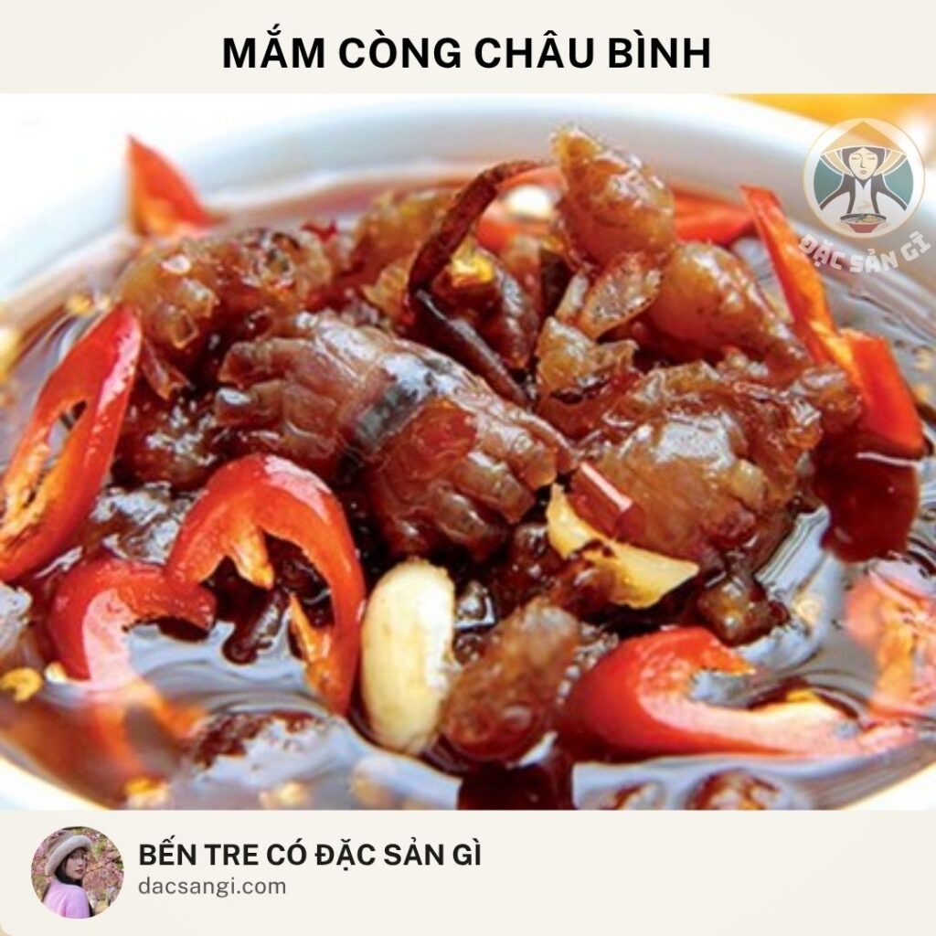 Đặc sản mắm còng Châu Bình
