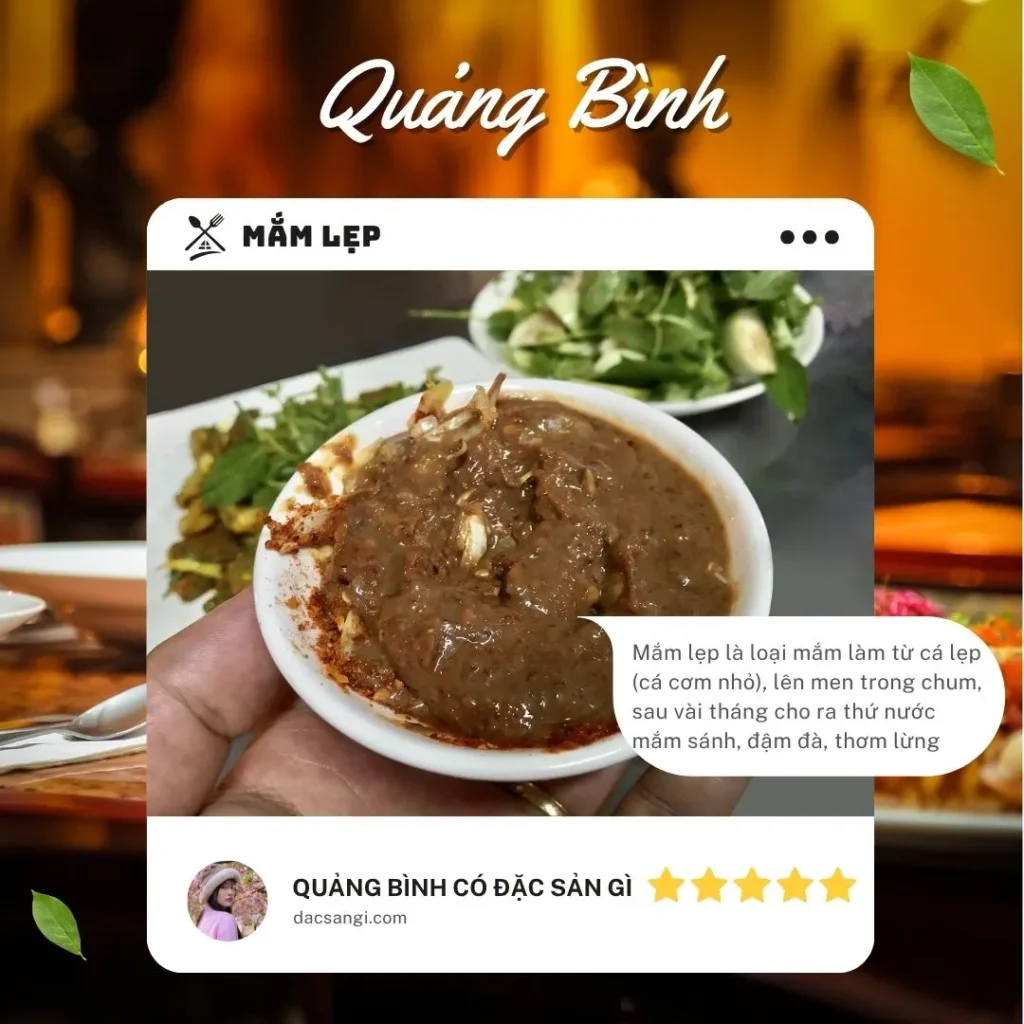 Quảng Bình có đặc sản gì? Tổng hợp 20 đặc sản Quảng Bình ngon, ăn tại chỗ hay làm quà đều tuyệt Đặc sản mắm lẹp Quảng Bình