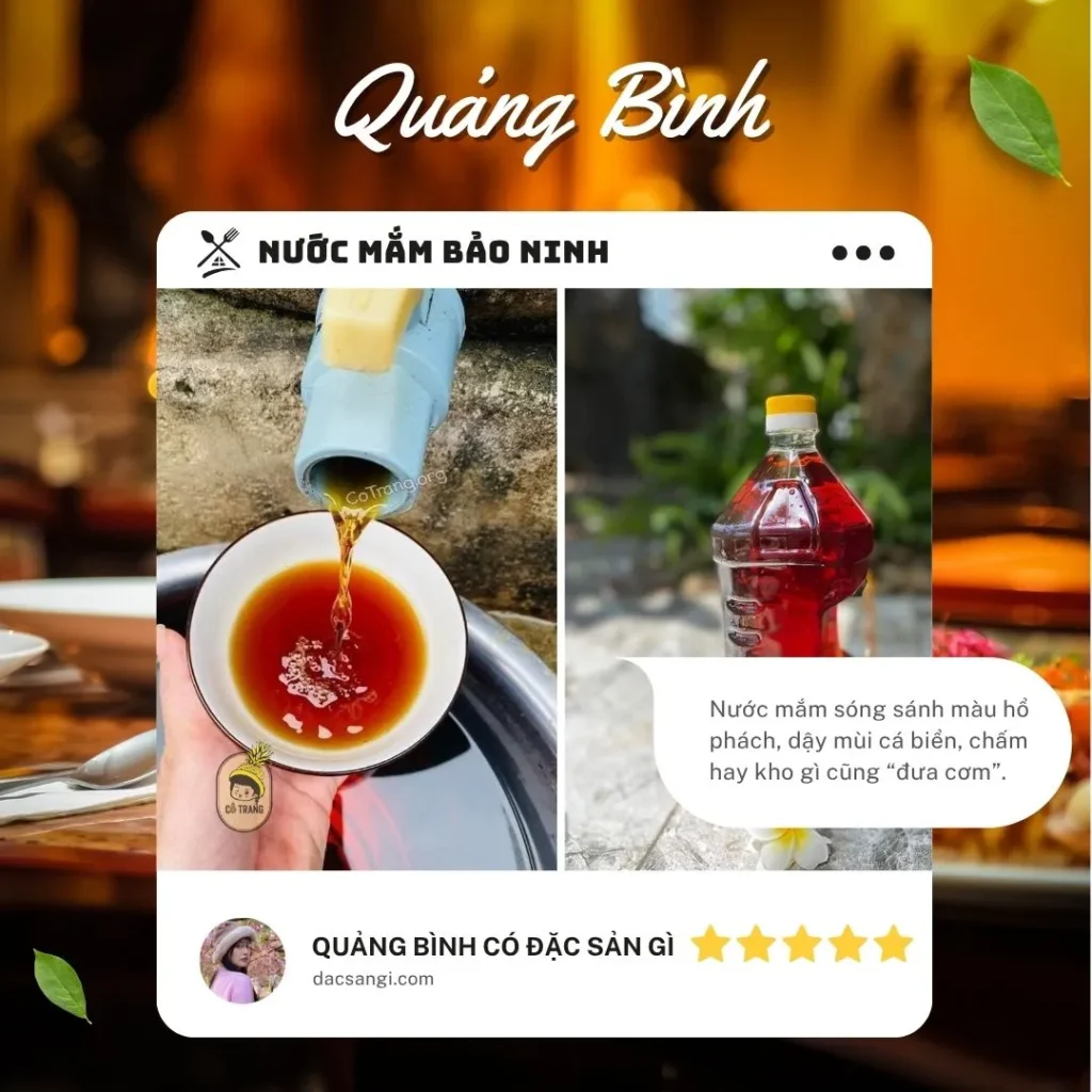Quảng Bình có đặc sản gì? Tổng hợp 20 đặc sản Quảng Bình ngon, ăn tại chỗ hay làm quà đều tuyệt Đặc sản nước mắm Bảo Ninh