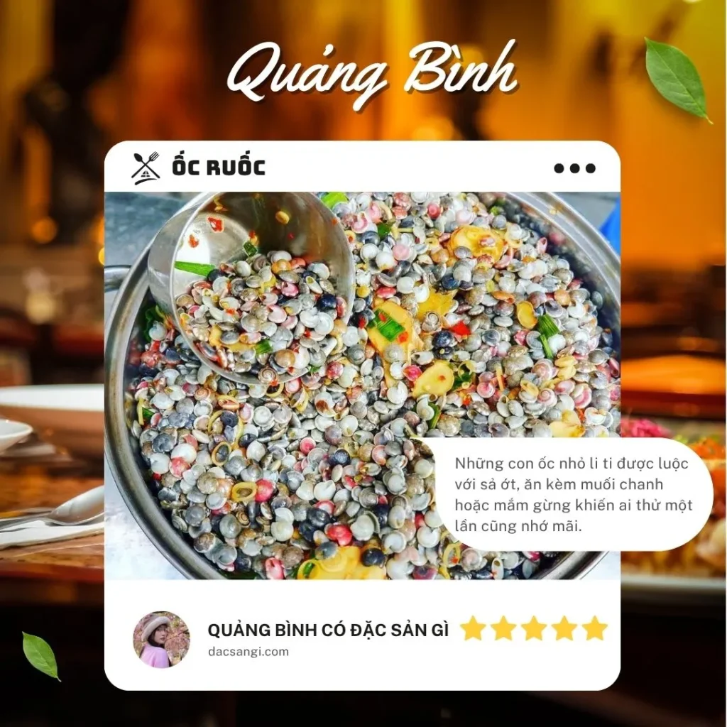 Quảng Bình có đặc sản gì? Tổng hợp 20 đặc sản Quảng Bình ngon, ăn tại chỗ hay làm quà đều tuyệt Đặc sản ốc ruốc Quảng Bình